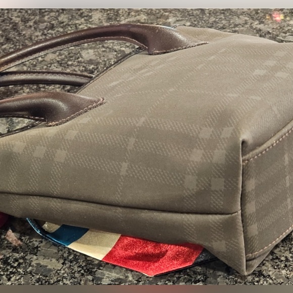 BURBERRY Vintage Mini🤎Brown House Check👜Coated Canvas/Leather🇬🇧RARE/HTF🔥EUC - Picture 8 of 13